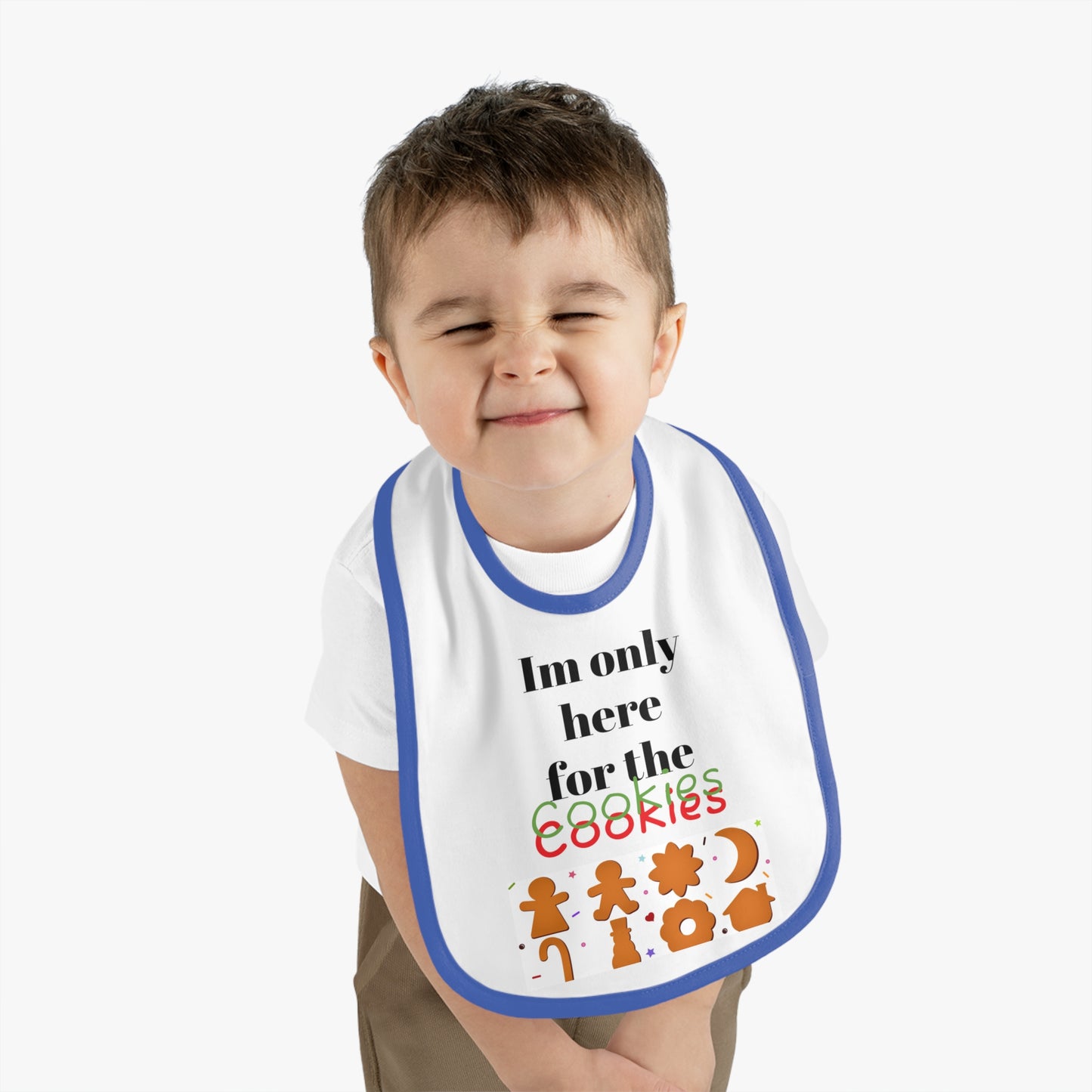 Baby Contrast Trim Jersey Bib