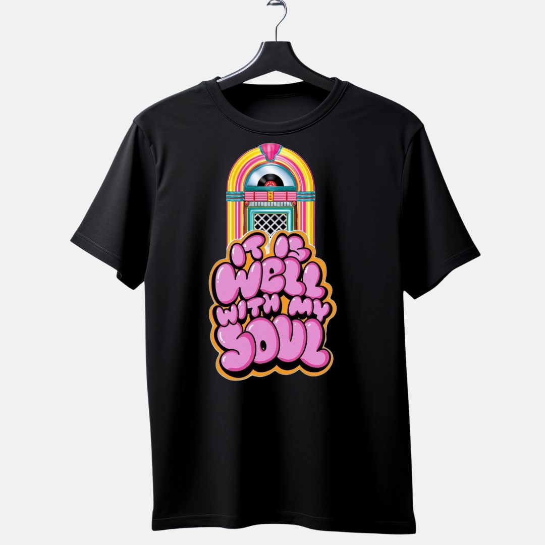 It Is Well With My Soul Retro Jukebox T-Shirt – 70s Inspired Gospel Tee