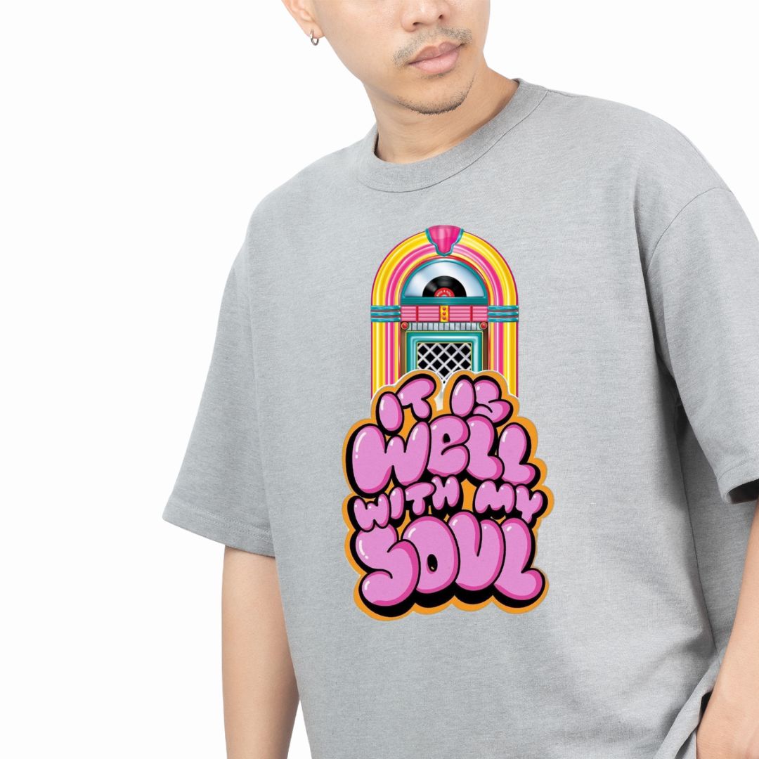 It Is Well With My Soul Retro Jukebox T-Shirt – 70s Inspired Gospel Tee