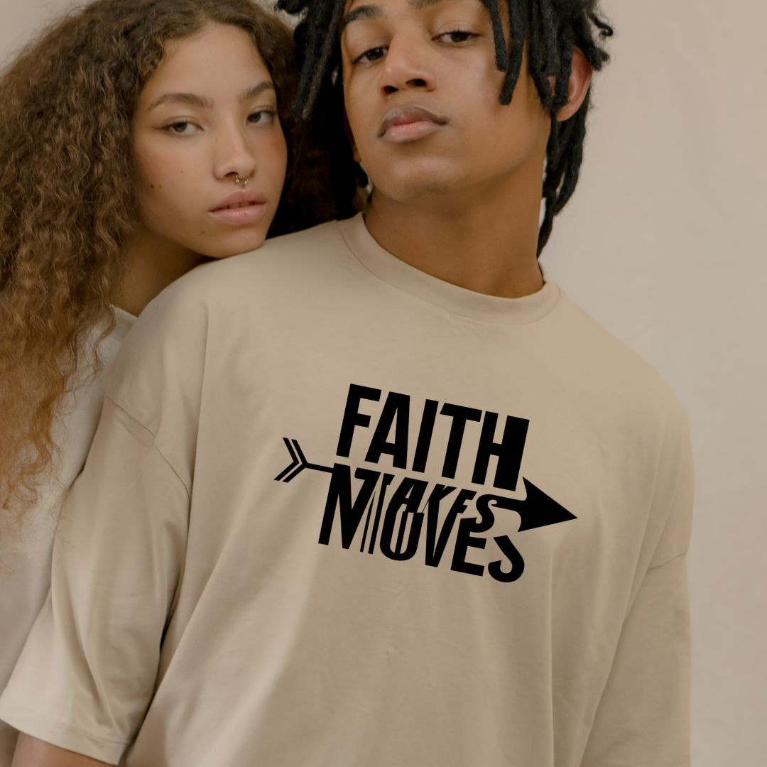 Faith Makes Moves Short-Sleeve T-Shirt Ivriy American™