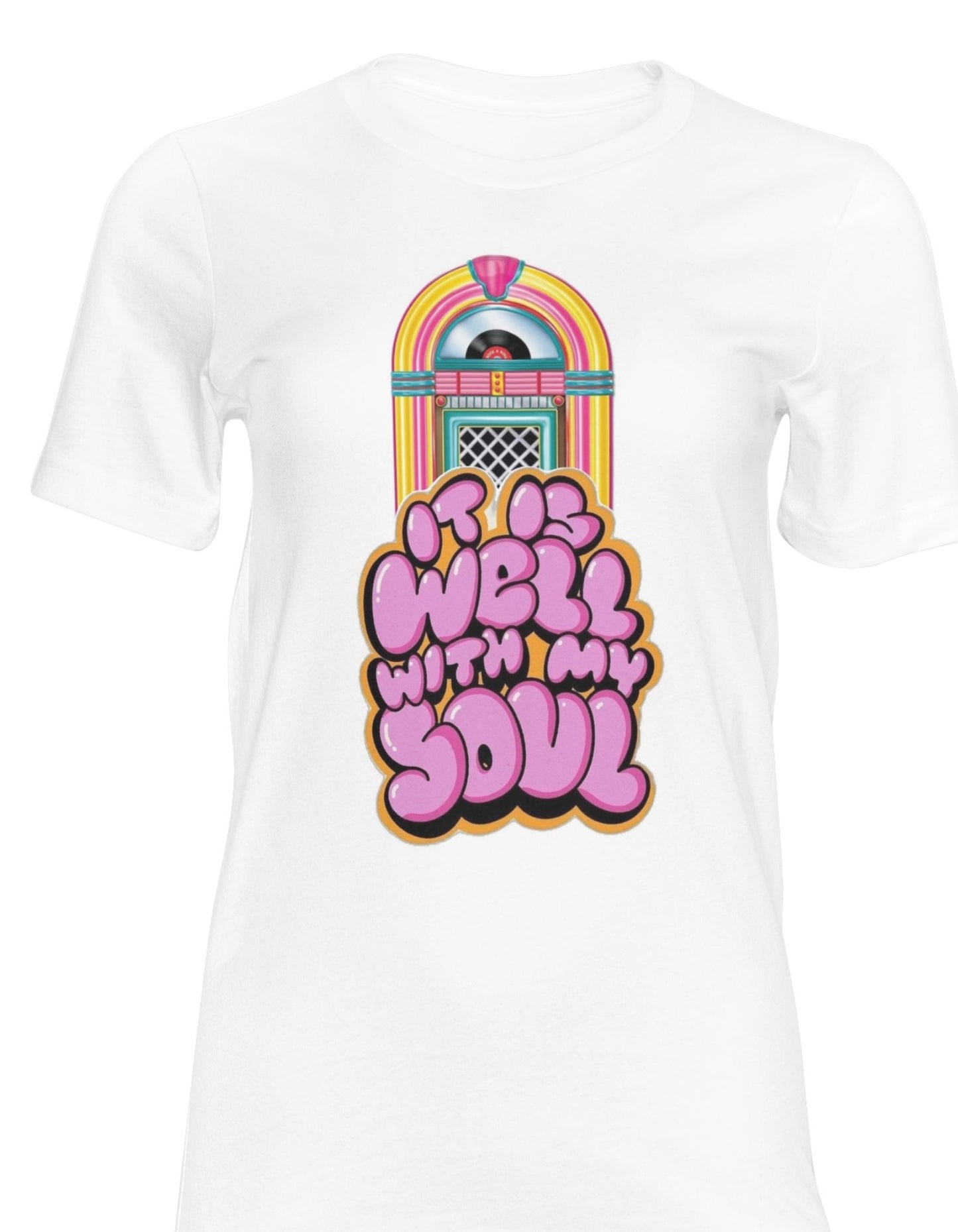 It Is Well With My Soul Retro Jukebox T-Shirt – 70s Inspired Gospel Tee