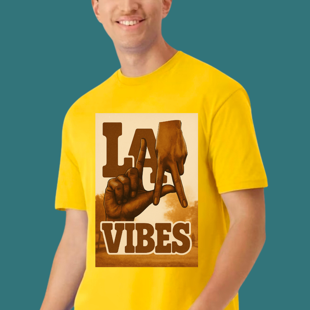 Los Angeles Brown T-Shirt  Ivriy American Streetwear
