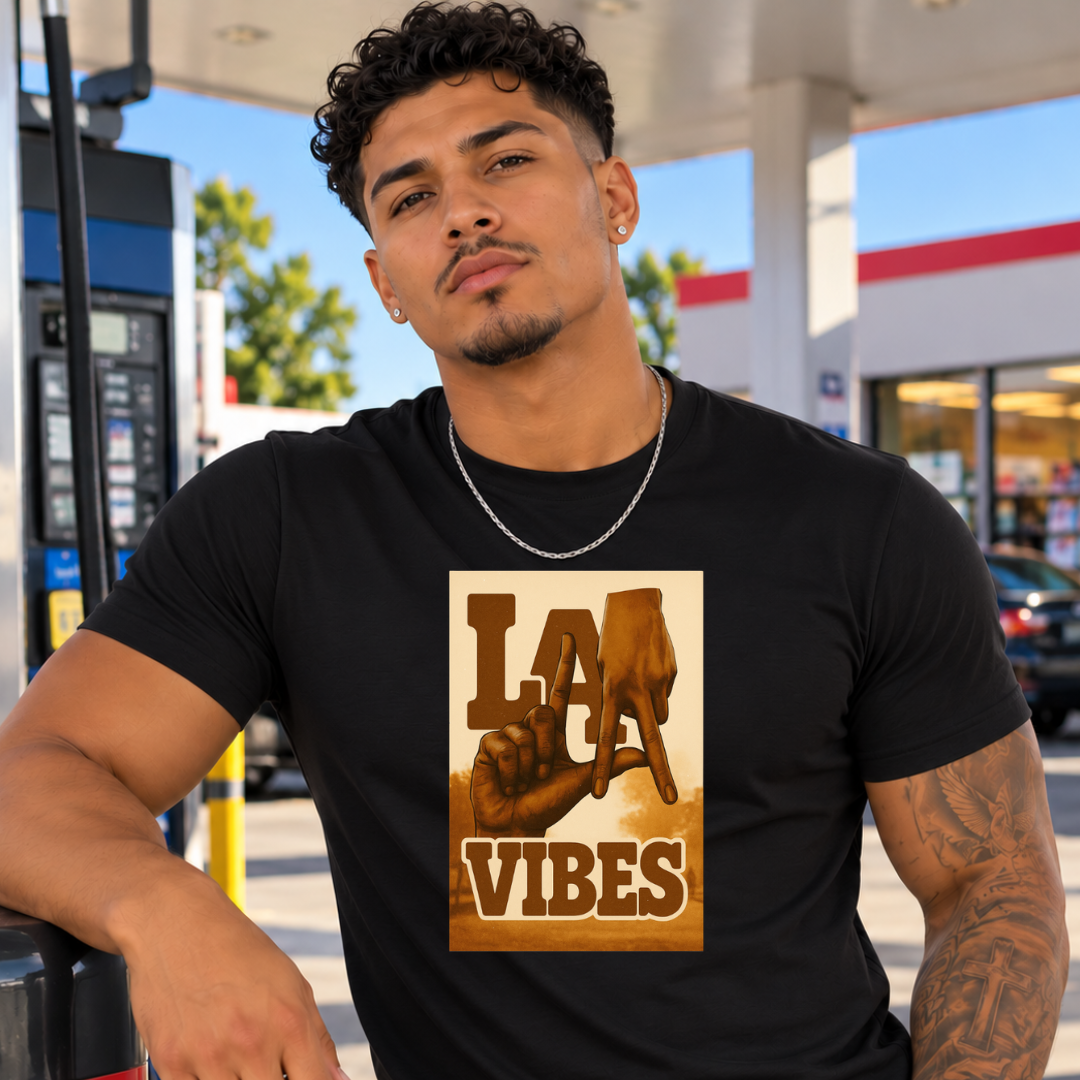 Los Angeles Brown T-Shirt  Ivriy American Streetwear
