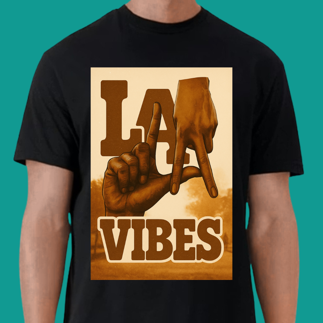 Los Angeles Brown T-Shirt  Ivriy American Streetwear