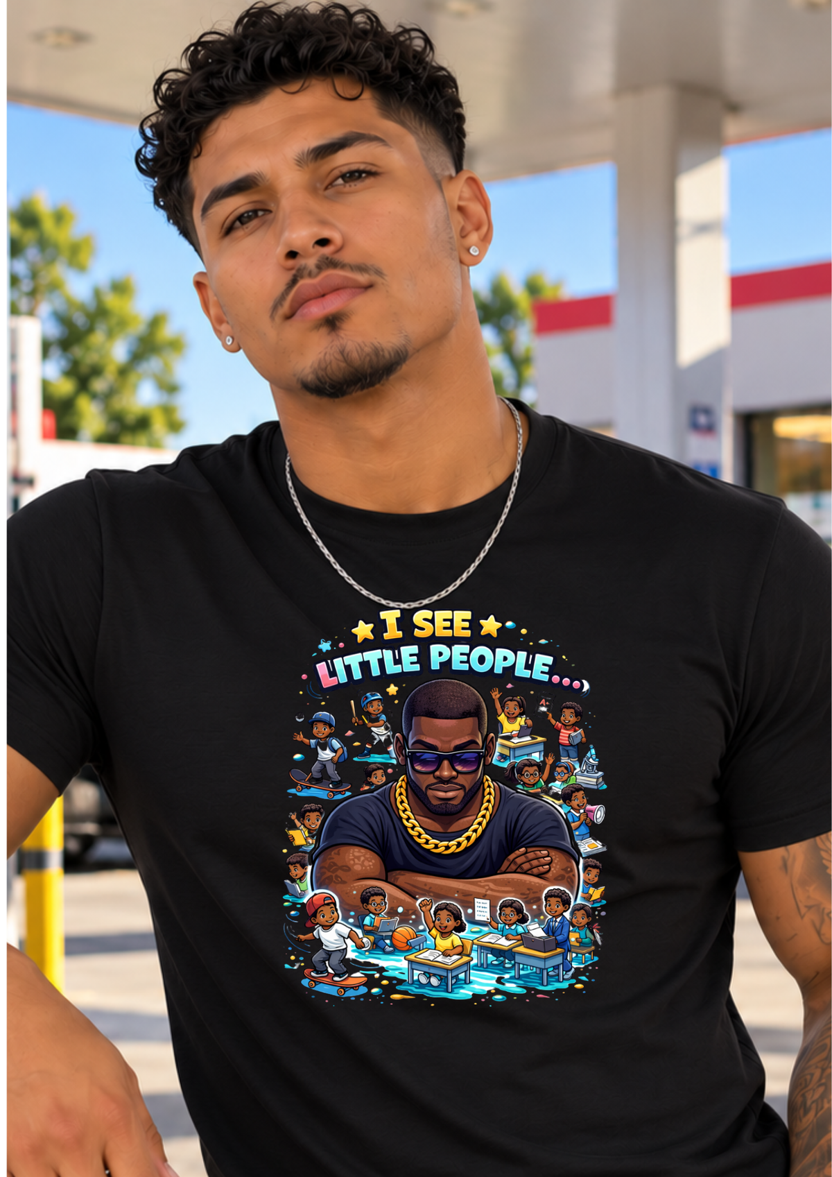 I See Little People Graphic T-Shirt | Family Humor Shirt