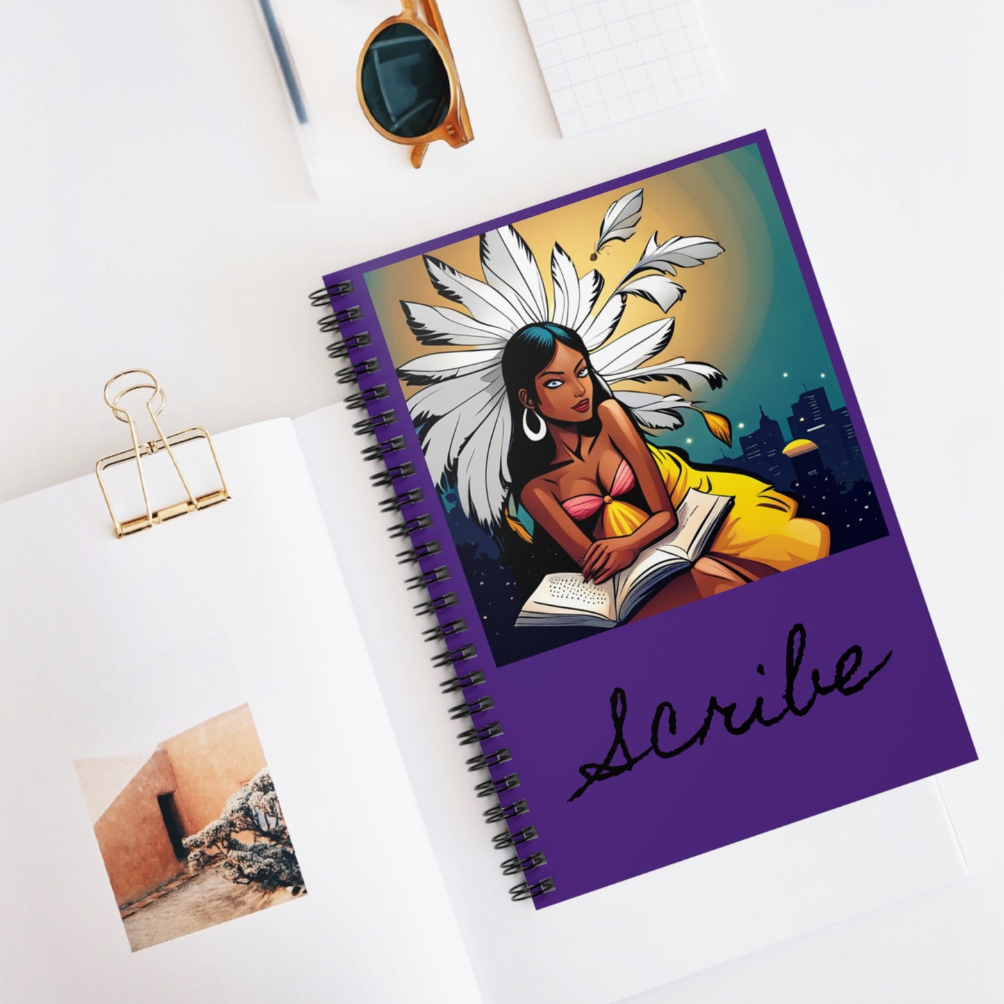 "Scribe" Ivriy American Spiral Notebook - Ruled Line