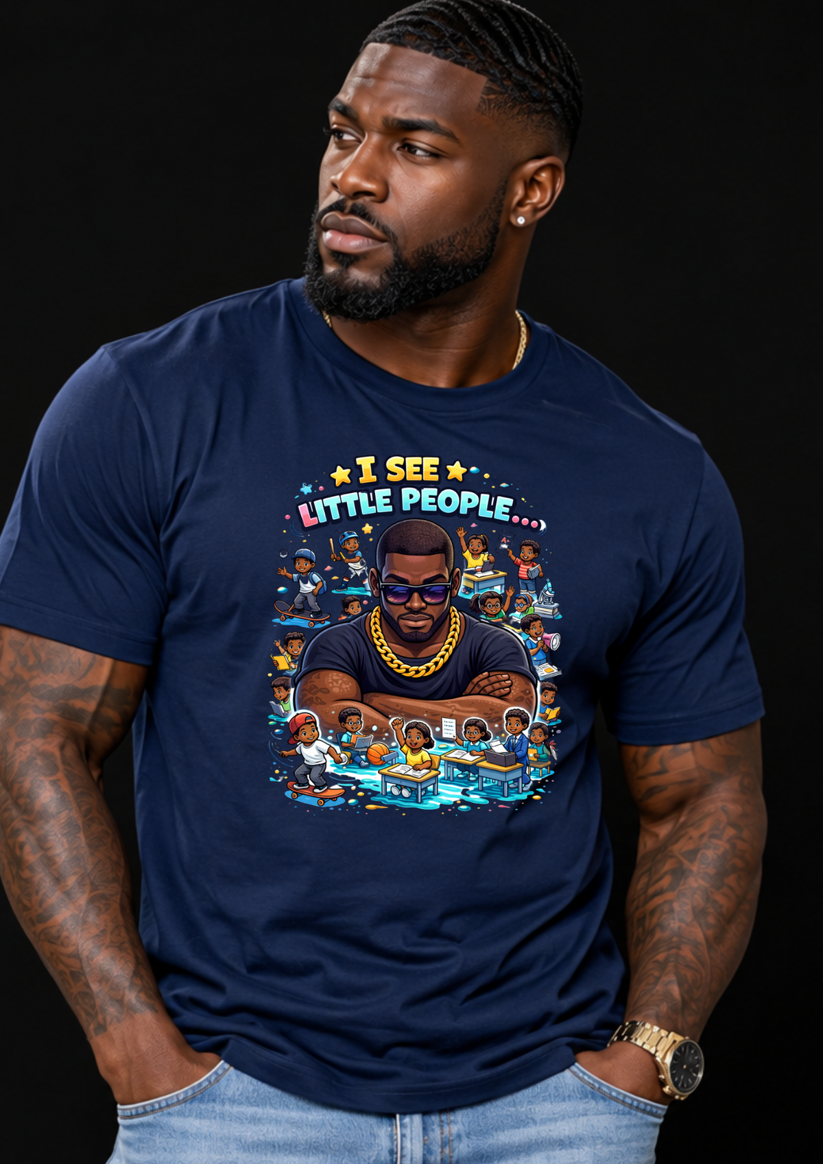 I See Little People Graphic T-Shirt | Family Humor Shirt