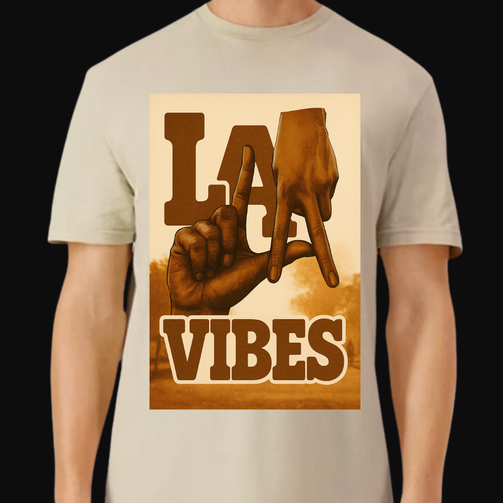 Los Angeles Brown T-Shirt  Ivriy American Streetwear