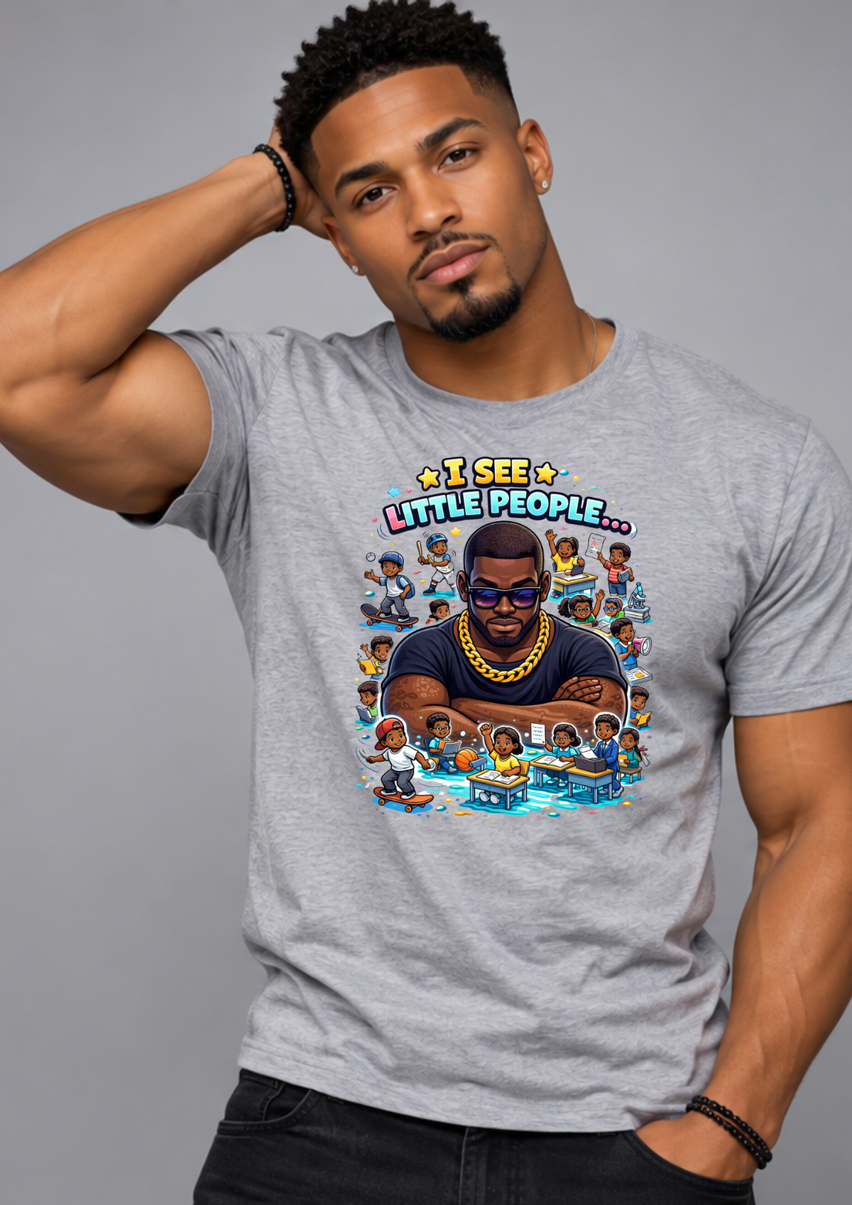 I See Little People Graphic T-Shirt | Family Humor Shirt