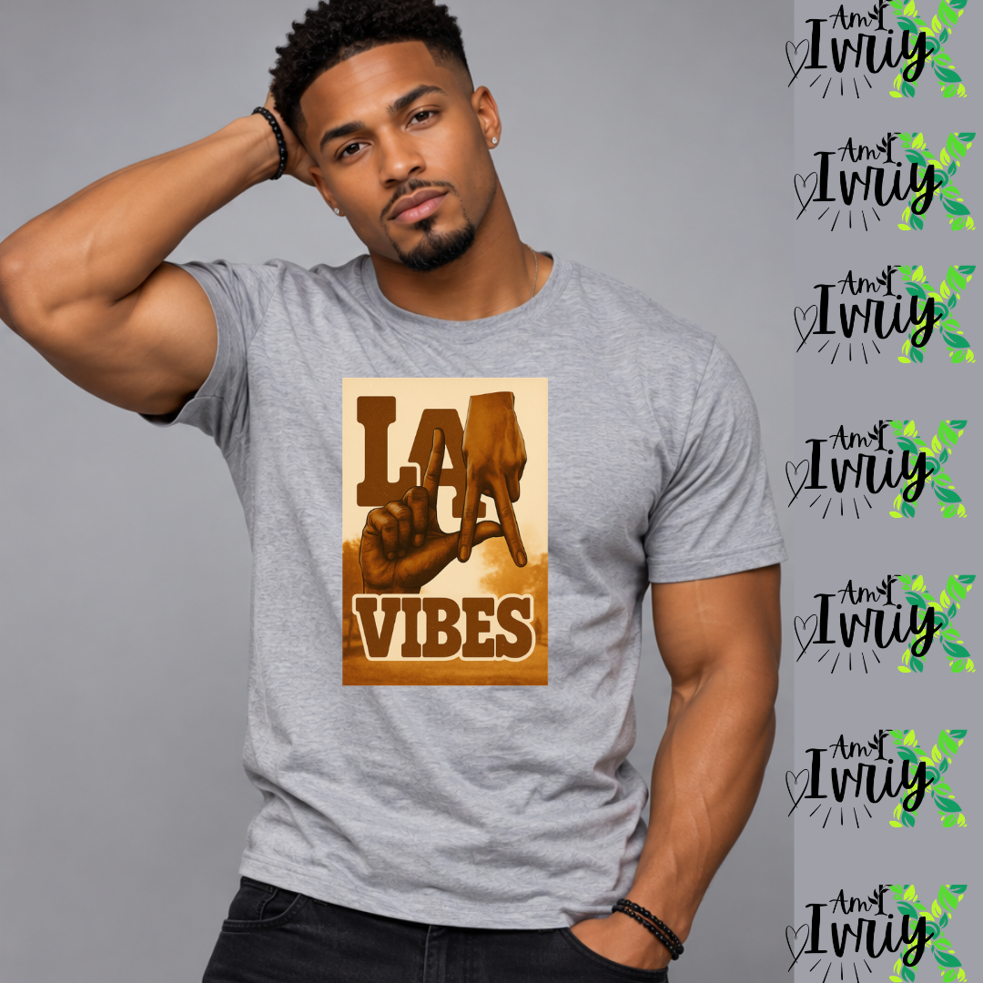 Los Angeles Brown T-Shirt  Ivriy American Streetwear