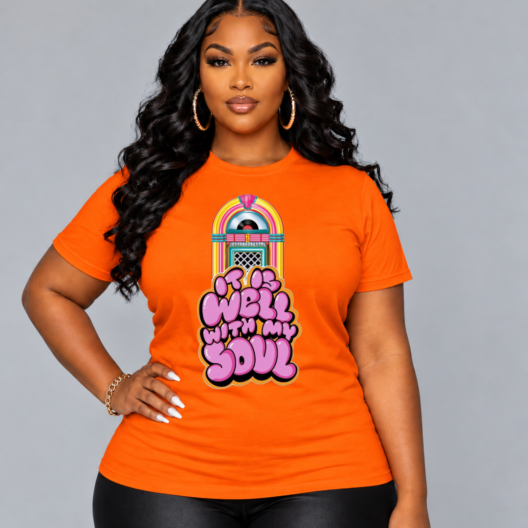 It Is Well With My Soul Retro Jukebox T-Shirt – 70s Inspired Gospel Tee