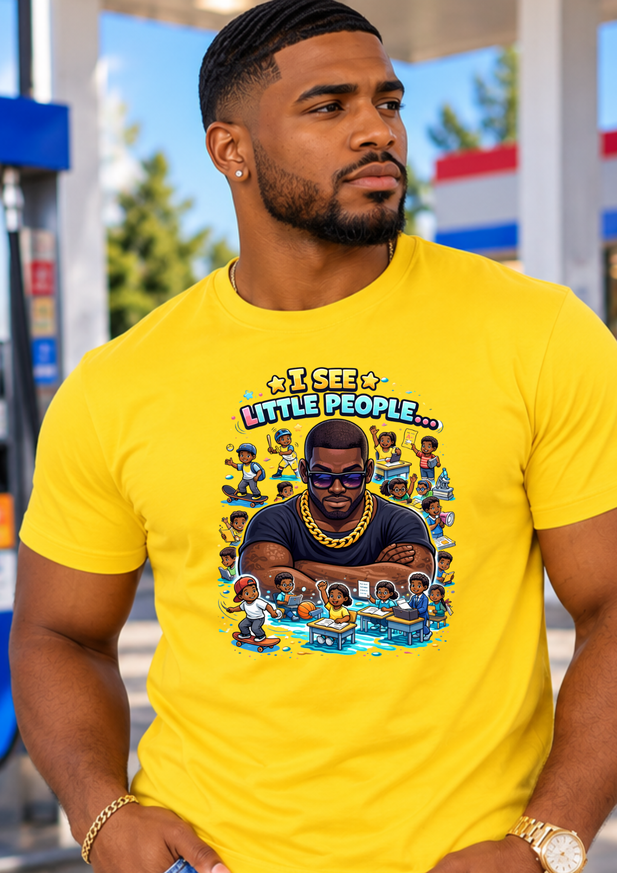I See Little People Graphic T-Shirt | Family Humor Shirt