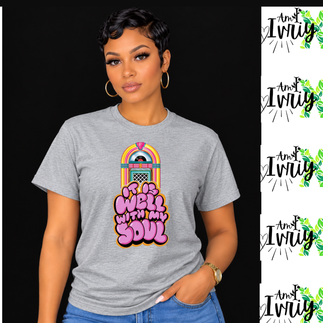 It Is Well With My Soul Retro Jukebox T-Shirt – 70s Inspired Gospel Tee
