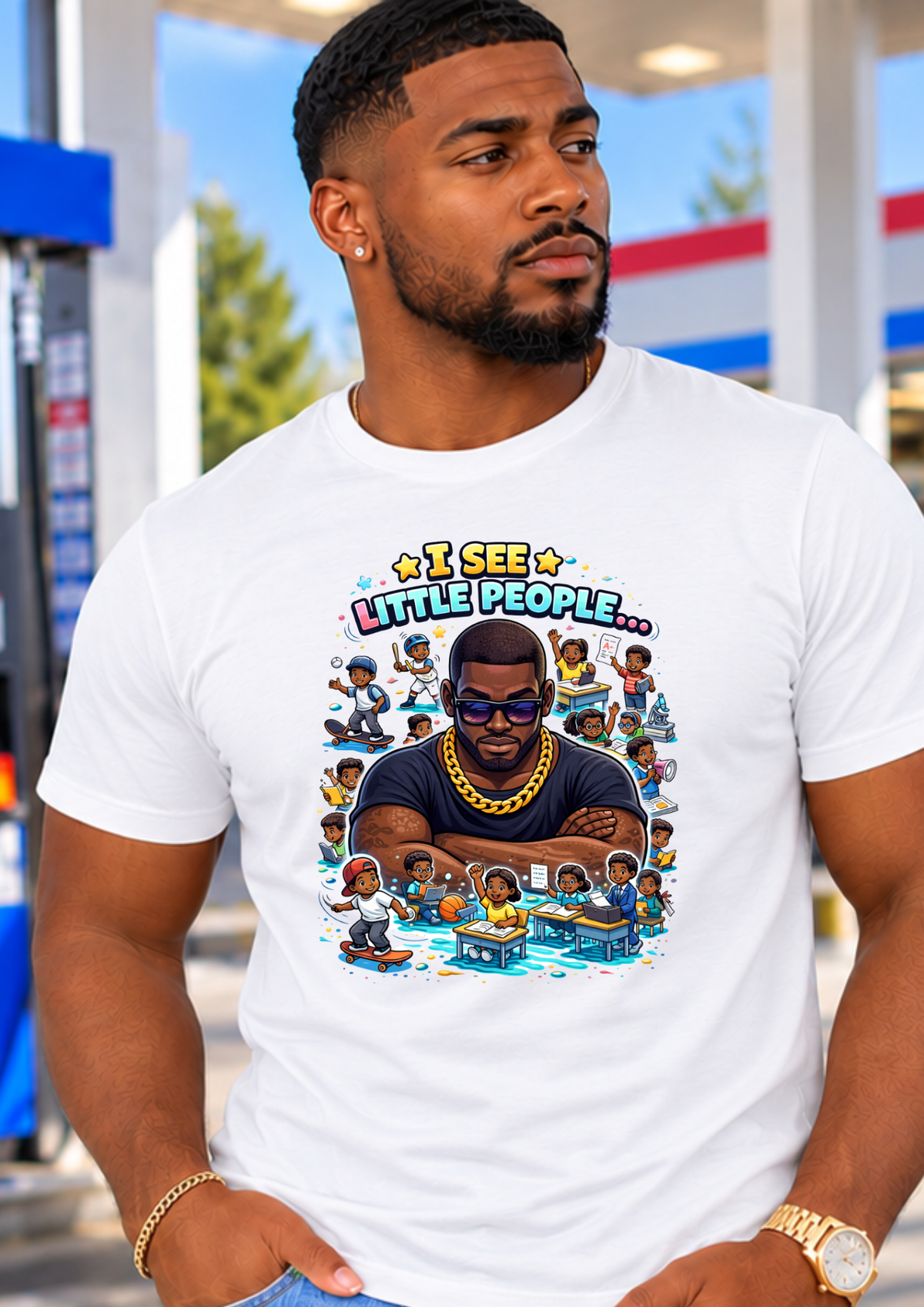 I See Little People Graphic T-Shirt | Family Humor Shirt