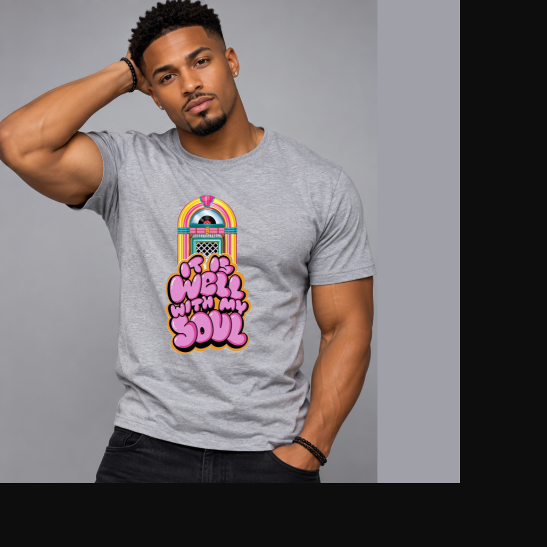 It Is Well With My Soul Retro Jukebox T-Shirt – 70s Inspired Gospel Tee