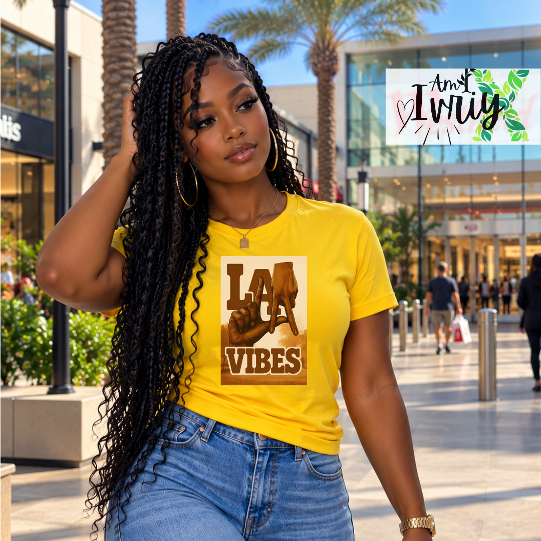 Los Angeles Brown T-Shirt  Ivriy American Streetwear