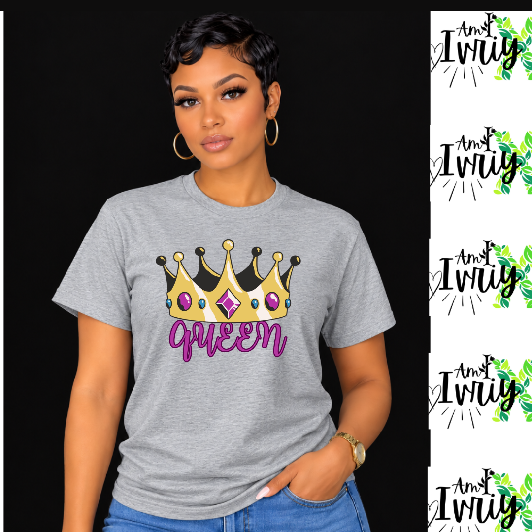 Queen T-Shirt | Empowered Women Graphic Tee | Ivriy American Streetwear