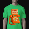 "I ❤️ Oldies” Retro Phone T-Shirt