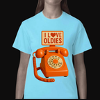 "I ❤️ Oldies” Retro Phone T-Shirt