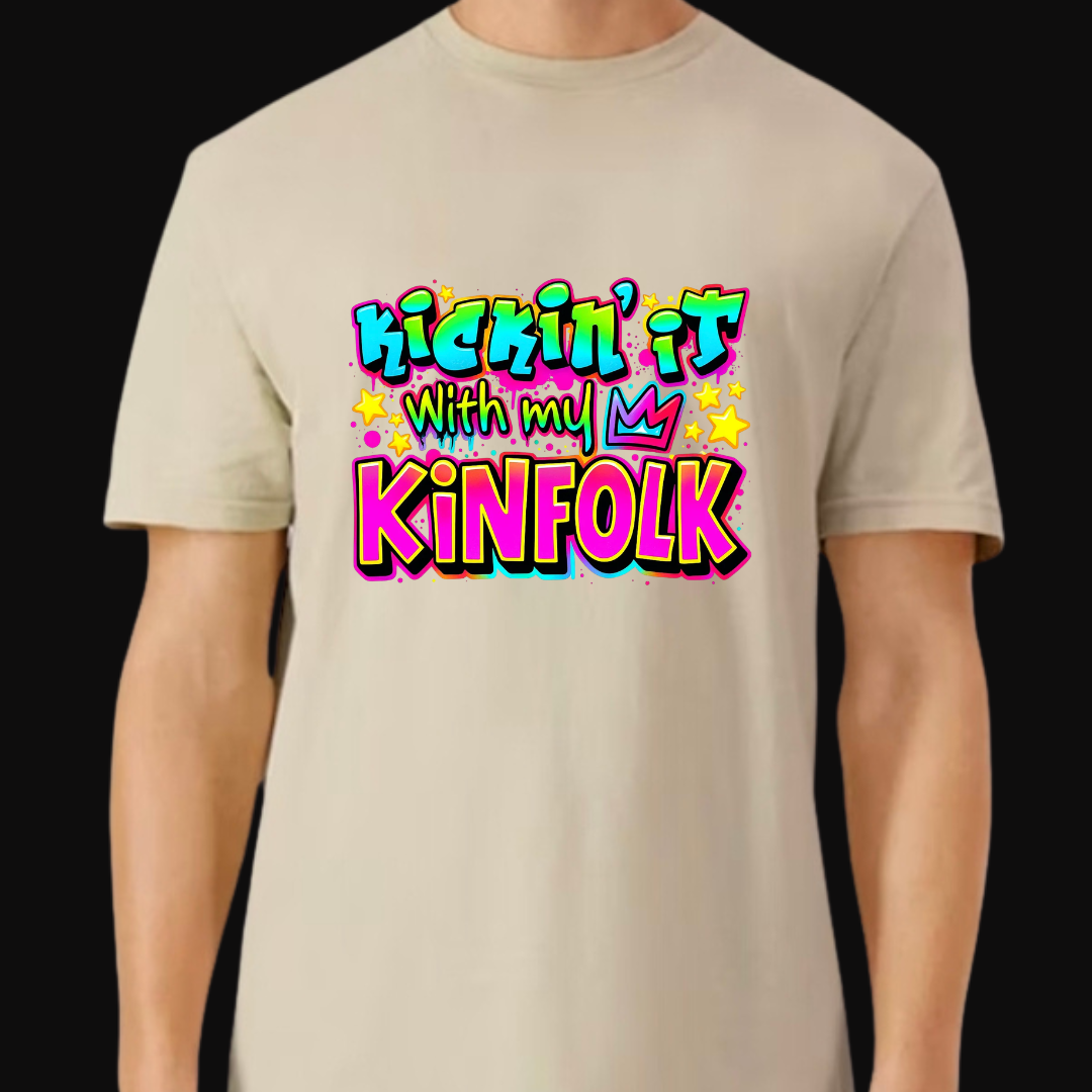 Kickin’ It With My Kinfolk T-Shirt – Bold Urban Streetwear
