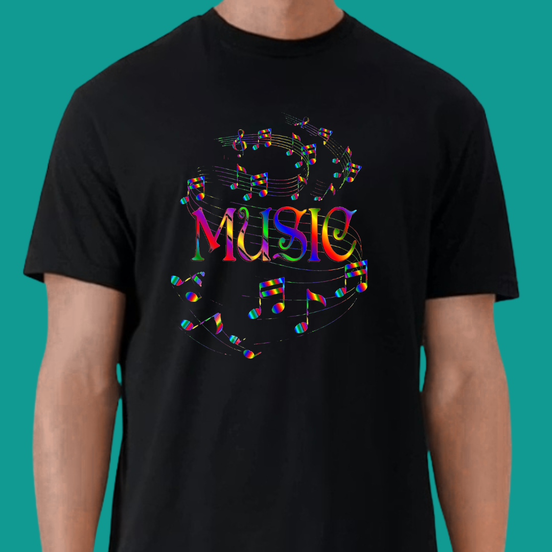 MUSIC Notes Short Sleeve T-Shirt – Unisex