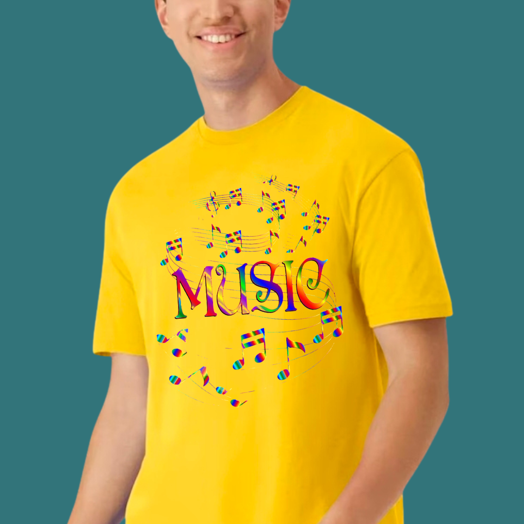 MUSIC Notes Short Sleeve T-Shirt – Unisex