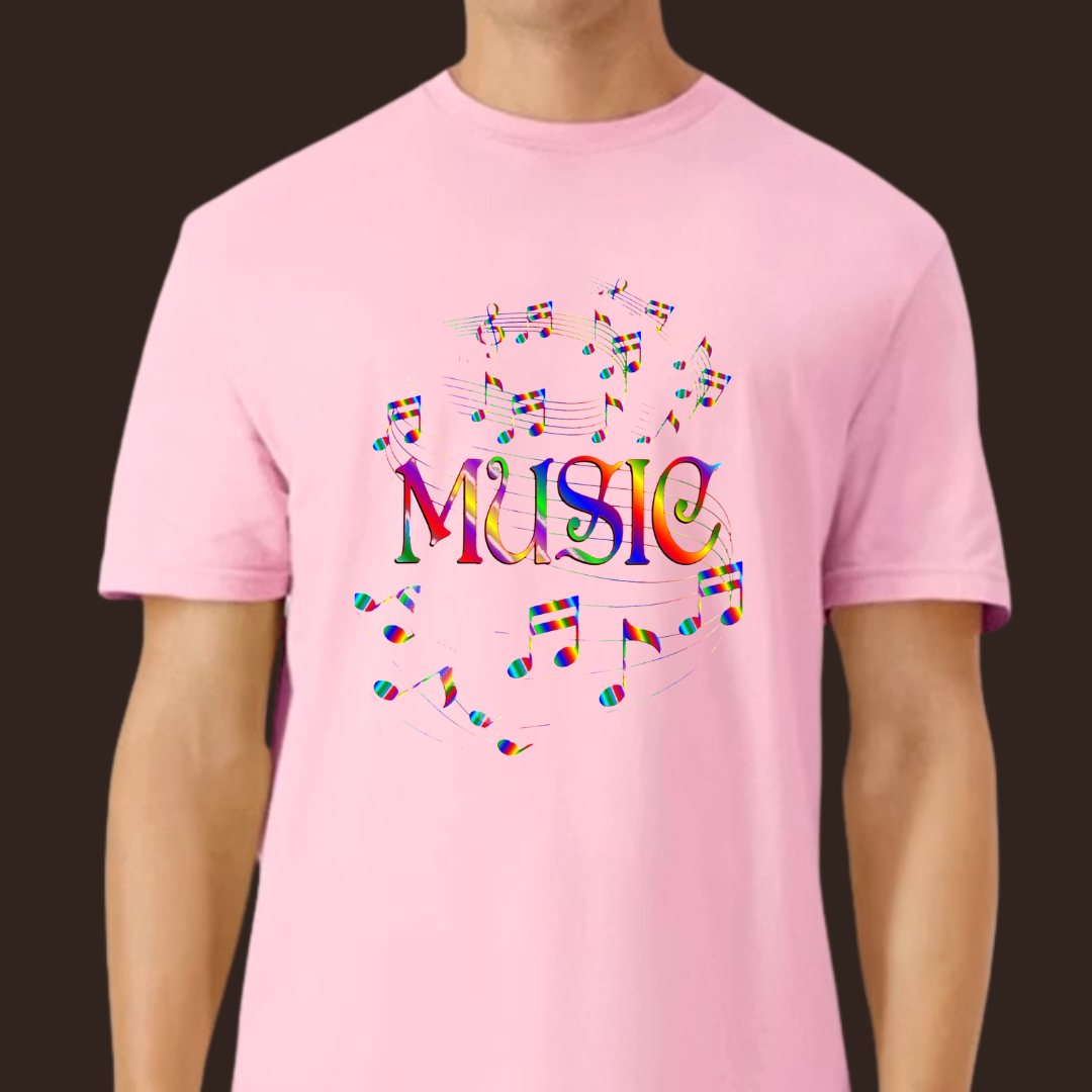 MUSIC Notes Short Sleeve T-Shirt – Unisex
