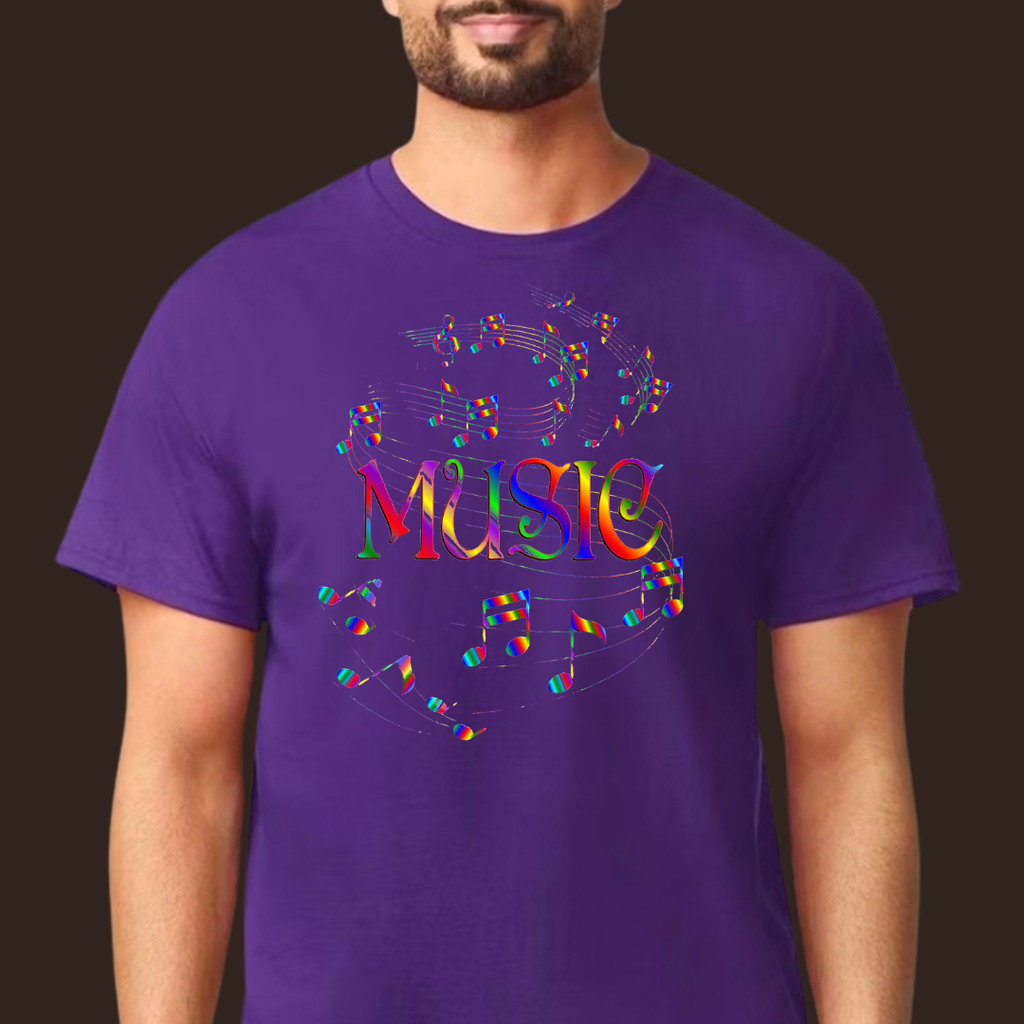 MUSIC Notes Short Sleeve T-Shirt – Unisex
