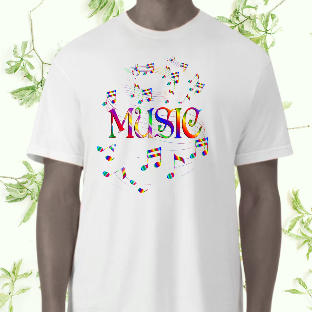 MUSIC Notes Short Sleeve T-Shirt – Unisex