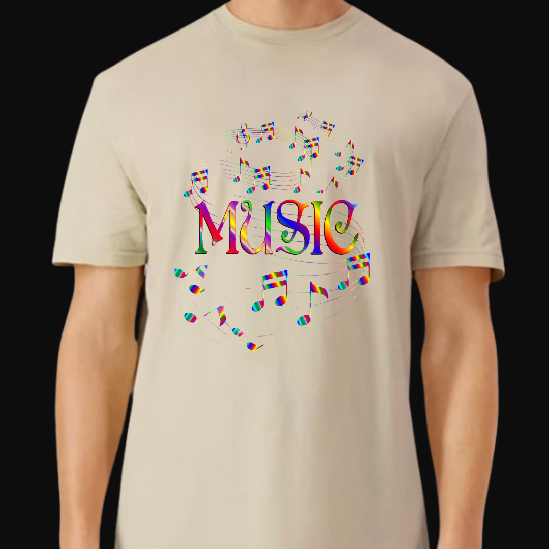 MUSIC Notes Short Sleeve T-Shirt – Unisex