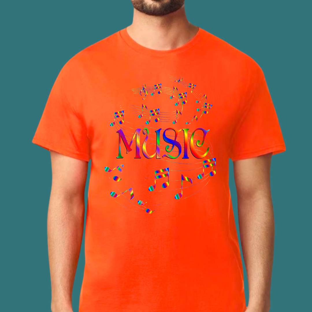 MUSIC Notes Short Sleeve T-Shirt – Unisex