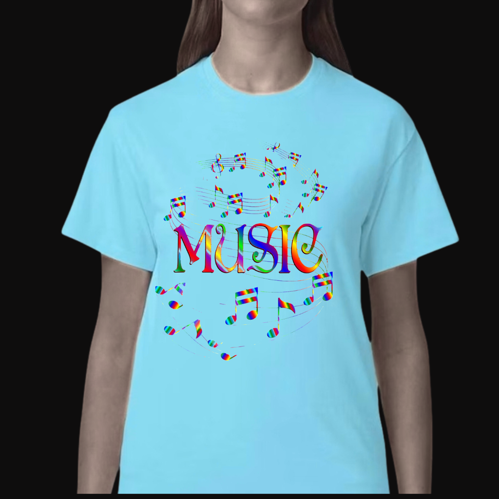 MUSIC Notes Short Sleeve T-Shirt – Unisex