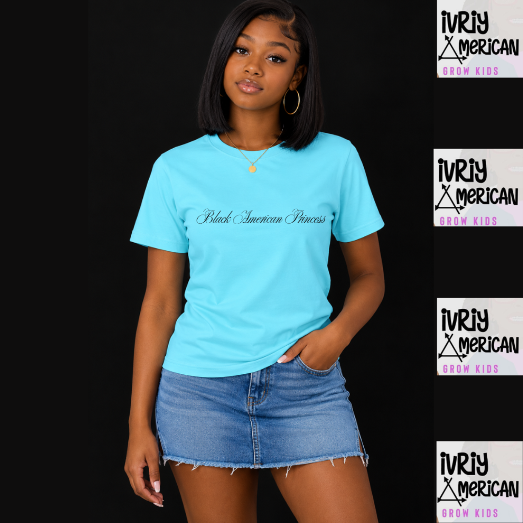 Black American Princess Royalty & Confidence Tee