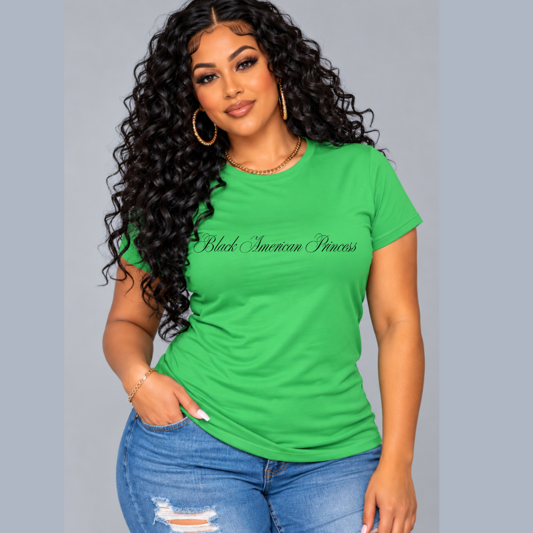 Black American Princess Royalty & Confidence Tee