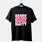 Happy Good Day Pink Glossy Tee Positive Vibes T-Shirt by Ivriy American