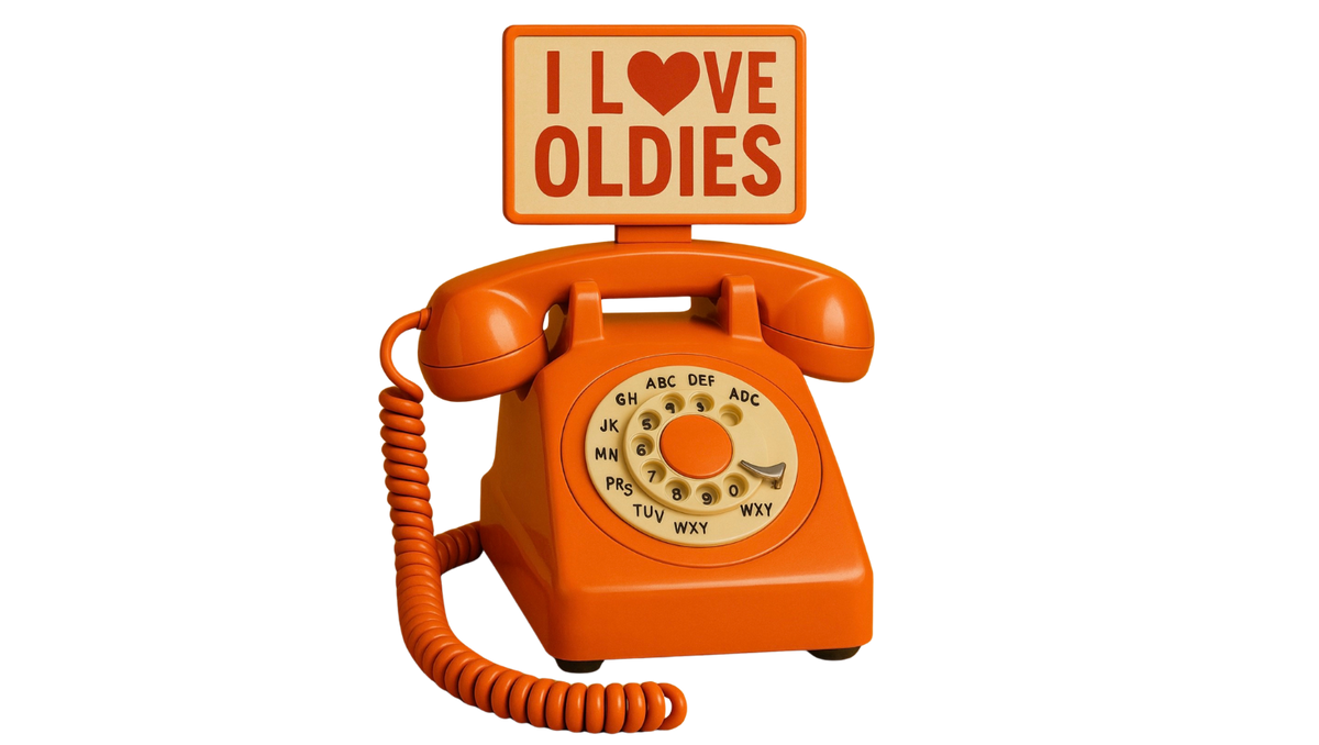 "I ❤️ Oldies” Retro Phone T-Shirt
