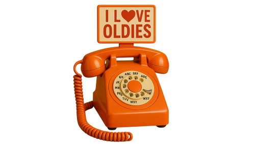 "I ❤️ Oldies” Retro Phone T-Shirt