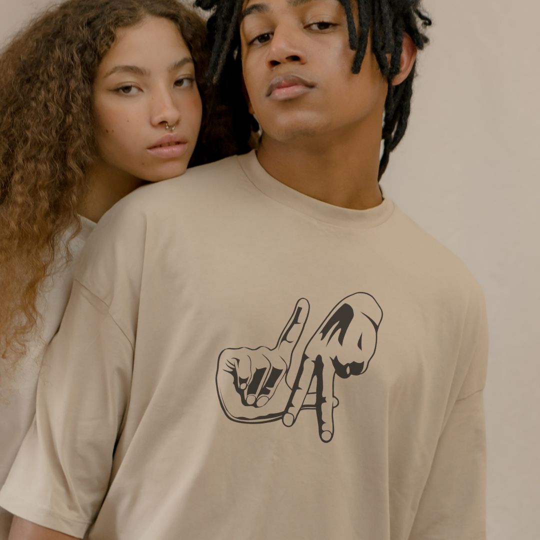 Los Angeles Finger Stencil Short-Sleeve T-Shirt