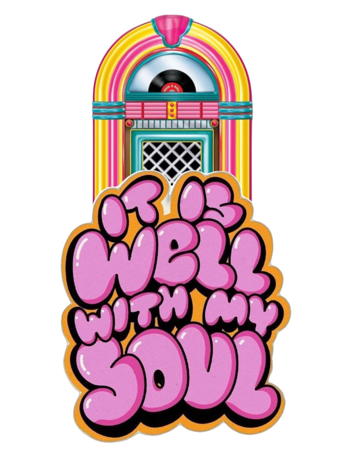 It Is Well With My Soul Retro Jukebox T-Shirt – 70s Inspired Gospel Tee