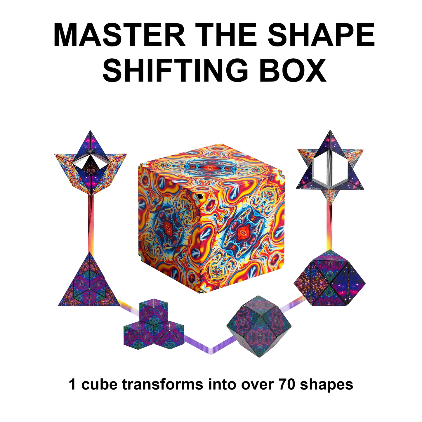 3D Changeable Magnetic Magic Cube For Kids Puzzle Cube Antistress Toy