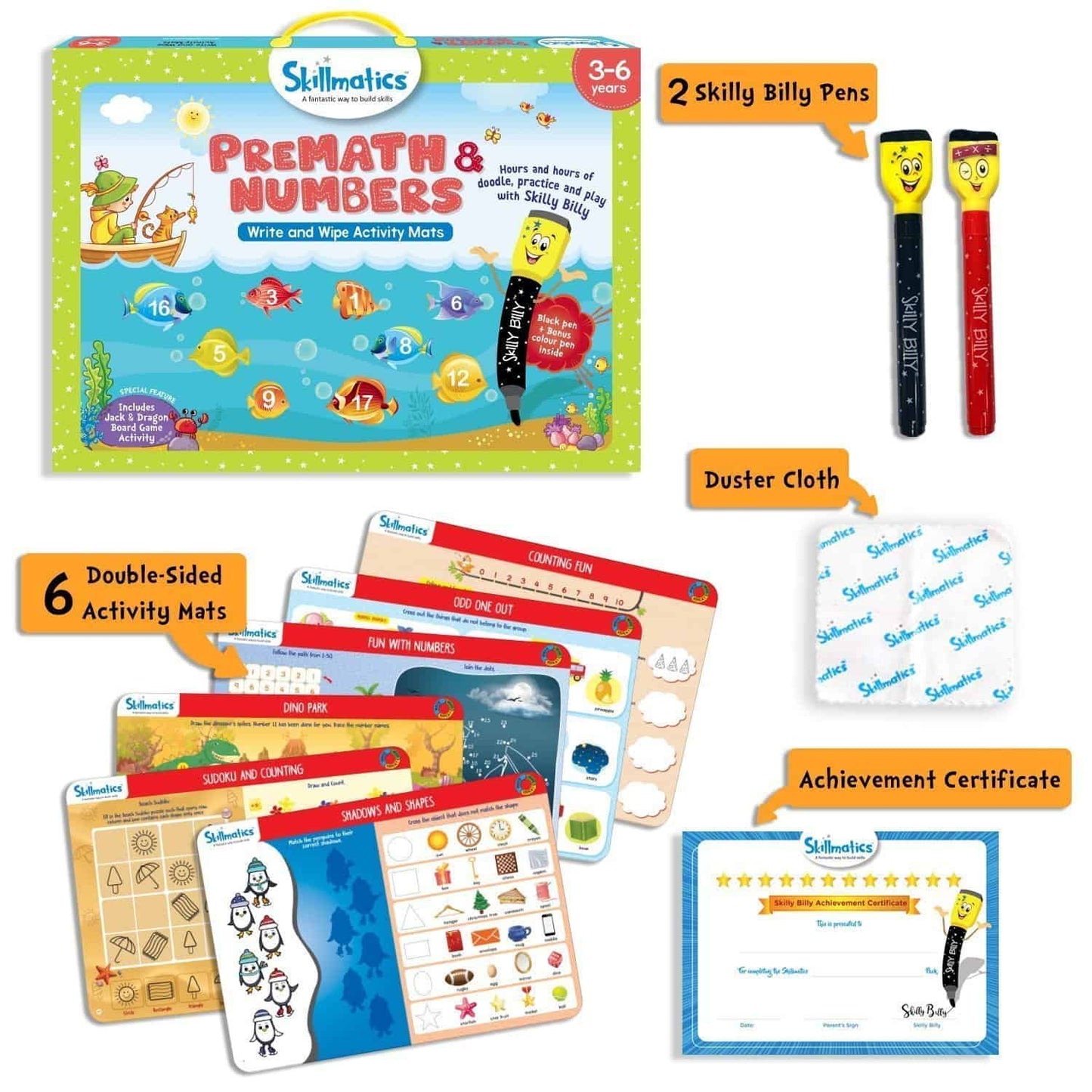 Skillmatics Pre-Math And Numbers - Kids Early Education - 17 Write &