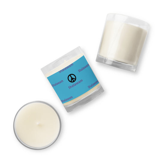 Glass jar soy wax candle